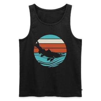 Gar - Männer Premium Bio Tank Top - Schwarz - Vorne - Michal (187cm)
