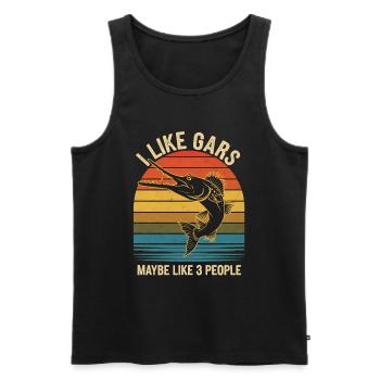 Gar - Männer Premium Bio Tank Top - Schwarz - Vorne - Michal (187cm)