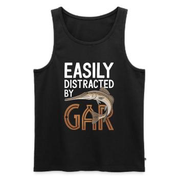 Gar - Männer Premium Bio Tank Top - Schwarz - Vorne - Michal (187cm)