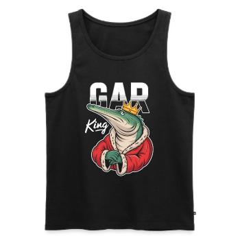 Gar - Männer Premium Bio Tank Top - Schwarz - Vorne - Michal (187cm)