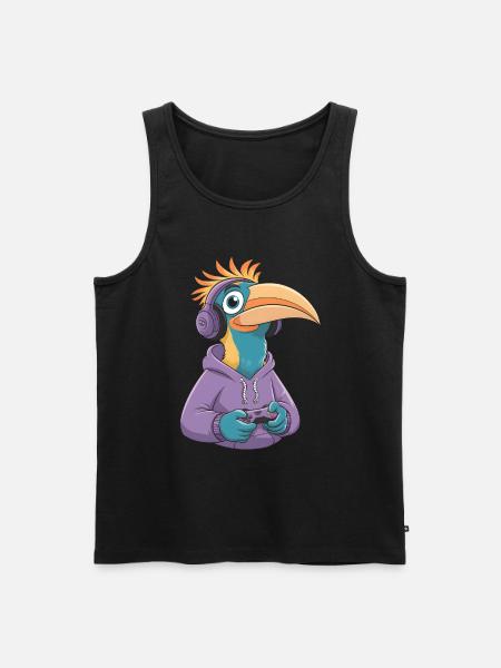 Nashornvogel - Männer Premium Bio Tank Top - Schwarz