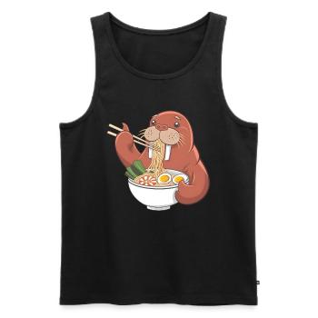 Walross - Männer Premium Bio Tank Top - Schwarz - Vorne - Michal (187cm)