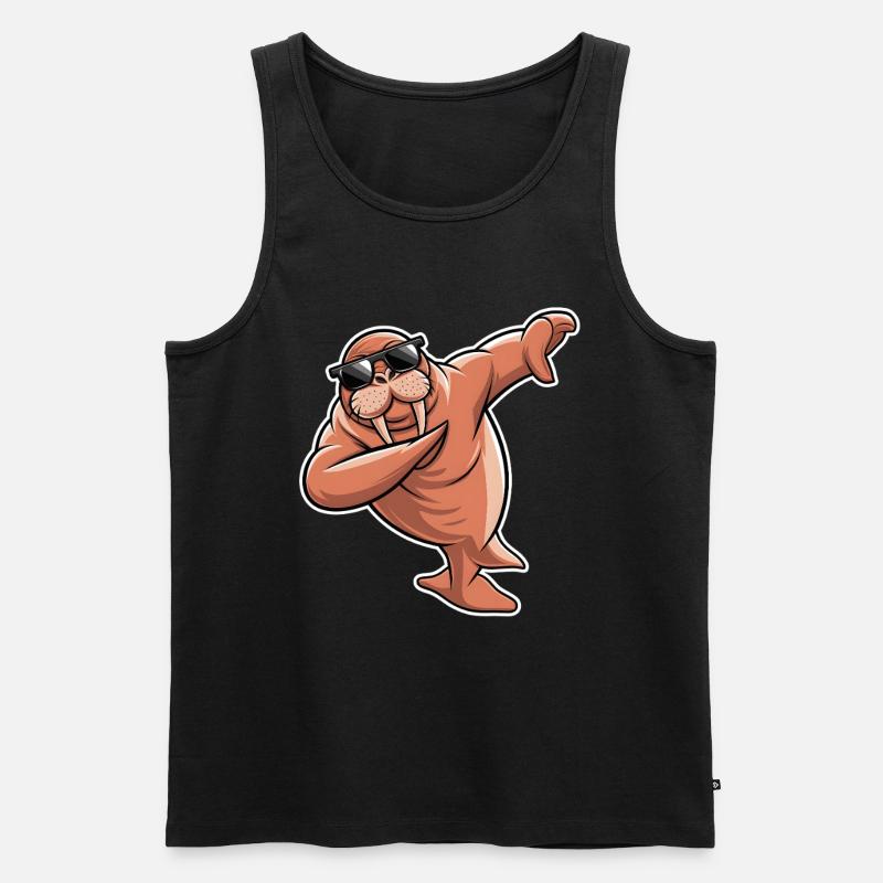 Walross - Männer Premium Bio Tank Top - Schwarz