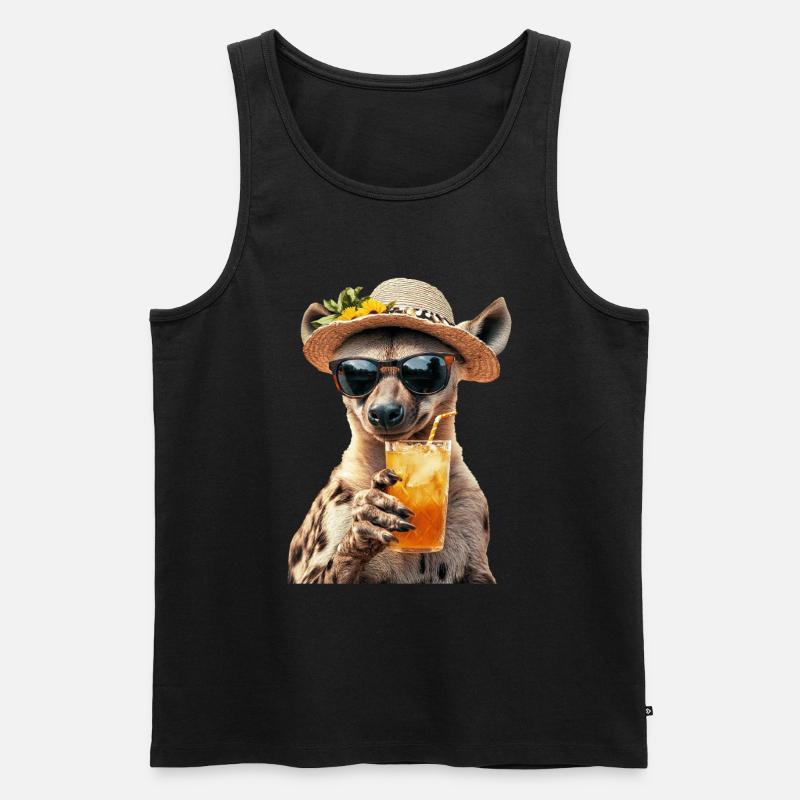 Hyäne - Männer Premium Bio Tank Top - Schwarz