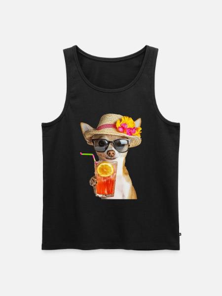 Chihuahua - Männer Premium Bio Tank Top - Schwarz