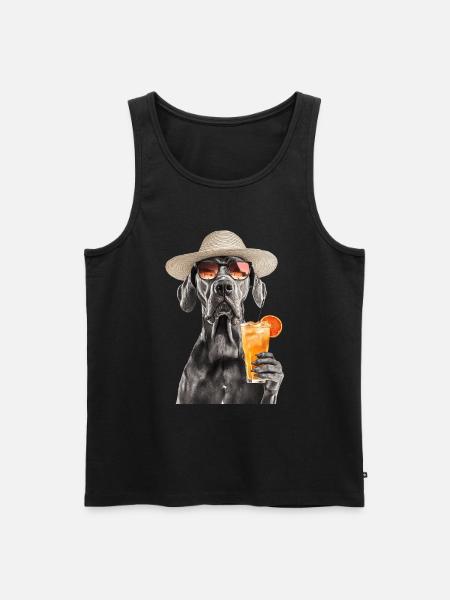 Deutsche Dogge - Männer Premium Bio Tank Top - Schwarz