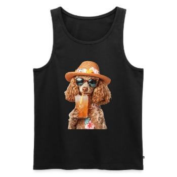 Pudel - Männer Premium Bio Tank Top - Schwarz - Vorne - Michal (187cm)