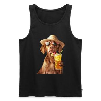 Vizsla - Männer Premium Bio Tank Top - Schwarz - Vorne - Michal (187cm)