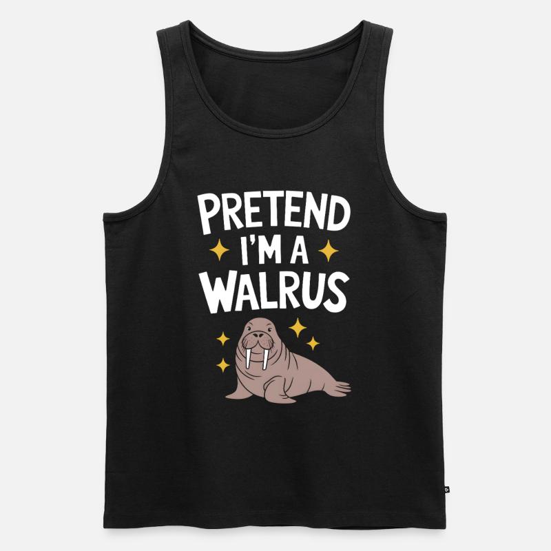 Walross - Männer Premium Bio Tank Top - Schwarz