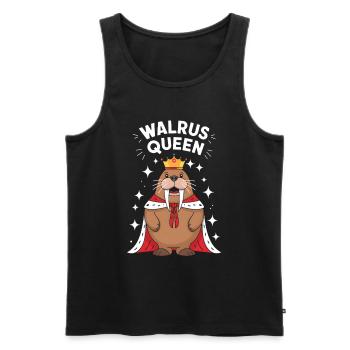 Walross - Männer Premium Bio Tank Top - Schwarz - Vorne - Michal (187cm)