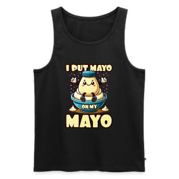 Mayonnaise - Männer Premium Bio Tank Top - Schwarz - Vorne - Michal (187cm)