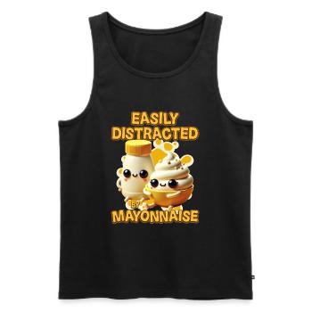 Mayonnaise - Männer Premium Bio Tank Top - Schwarz - Vorne - Michal (187cm)