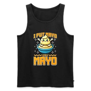 Mayonnaise - Männer Premium Bio Tank Top - Schwarz - Vorne - Michal (187cm)
