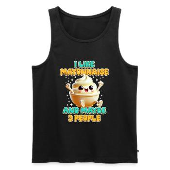 Mayonnaise - Männer Premium Bio Tank Top - Schwarz - Vorne - Michal (187cm)