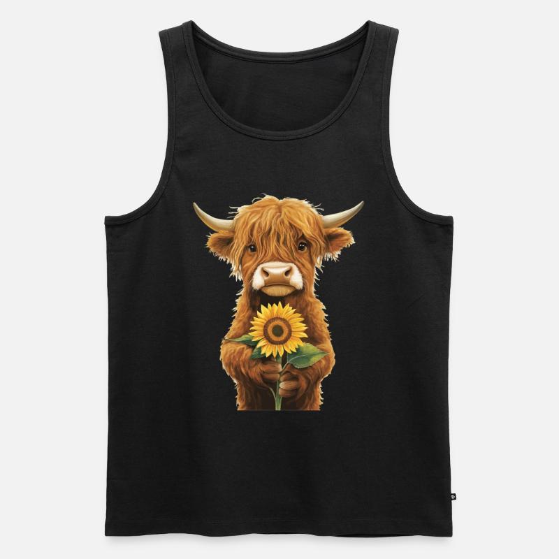 Eule - Männer Premium Bio Tank Top - Schwarz