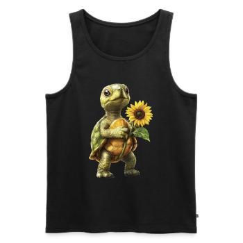 Huhn - Männer Premium Bio Tank Top - Schwarz - Vorne - Michal (187cm)