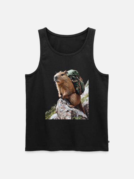 Wasserschwein - Männer Premium Bio Tank Top - Schwarz
