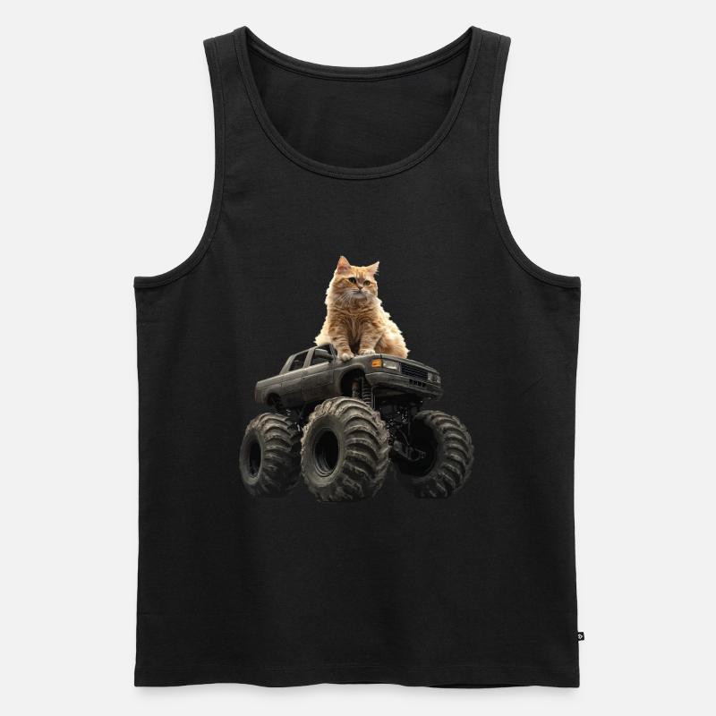 Katze - Männer Premium Bio Tank Top - Schwarz