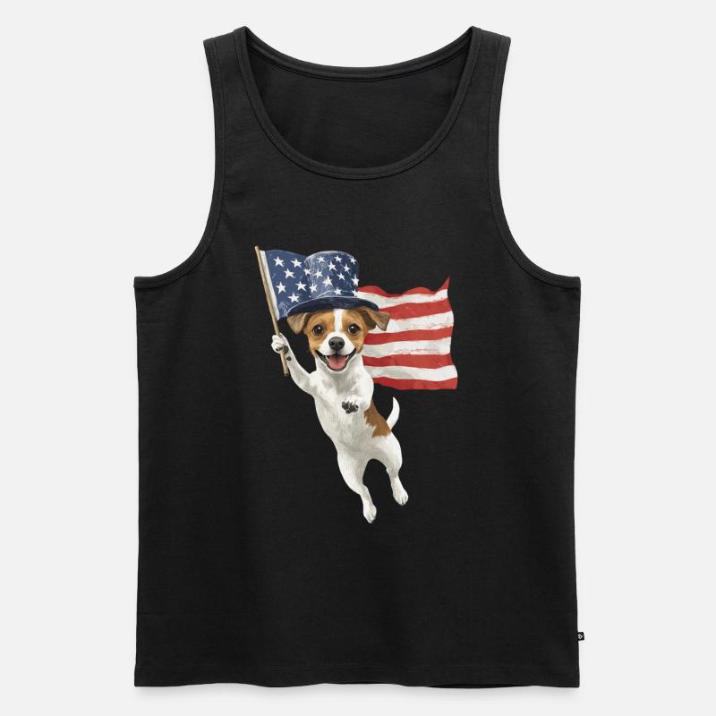 Jack Russell Terrier - Männer Premium Bio Tank Top - Schwarz