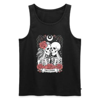 Tarotkarte - Männer Premium Bio Tank Top - Schwarz - Vorne - Michal (187cm)