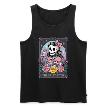 Tarotkarte - Männer Premium Bio Tank Top - Schwarz - Vorne - Michal (187cm)