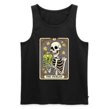 Tarotkarte - Männer Premium Bio Tank Top - Schwarz - Vorne - Michal (187cm)