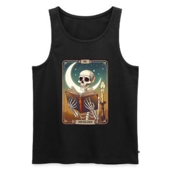 Tarotkarte - Männer Premium Bio Tank Top - Schwarz - Vorne - Michal (187cm)