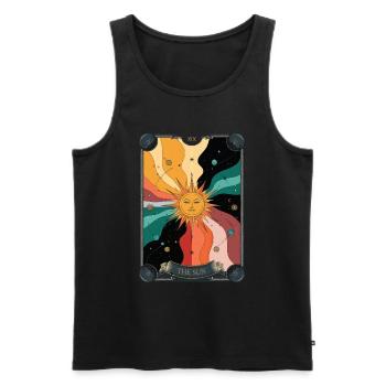 Tarotkarte - Männer Premium Bio Tank Top - Schwarz - Vorne - Michal (187cm)
