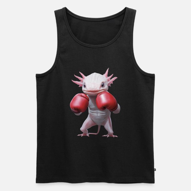 Axolotl - Männer Premium Bio Tank Top - Schwarz