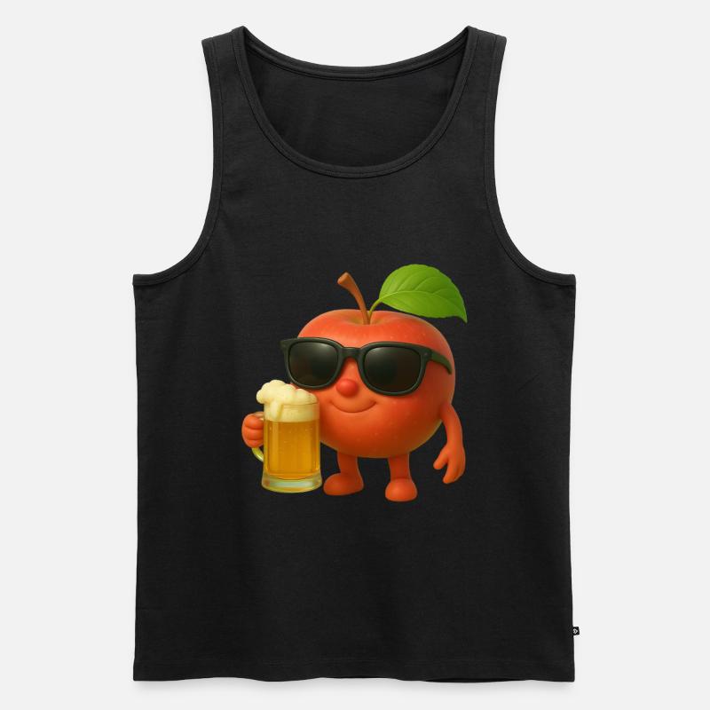 Apfelbier - Männer Premium Bio Tank Top - Schwarz