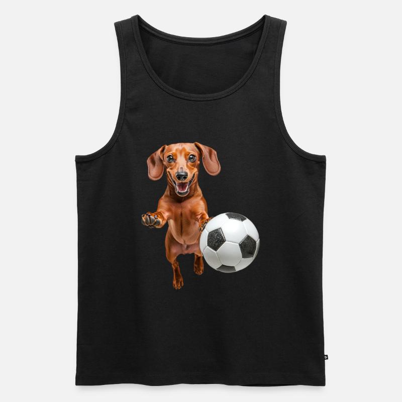 Dackel - Männer Premium Bio Tank Top - Schwarz