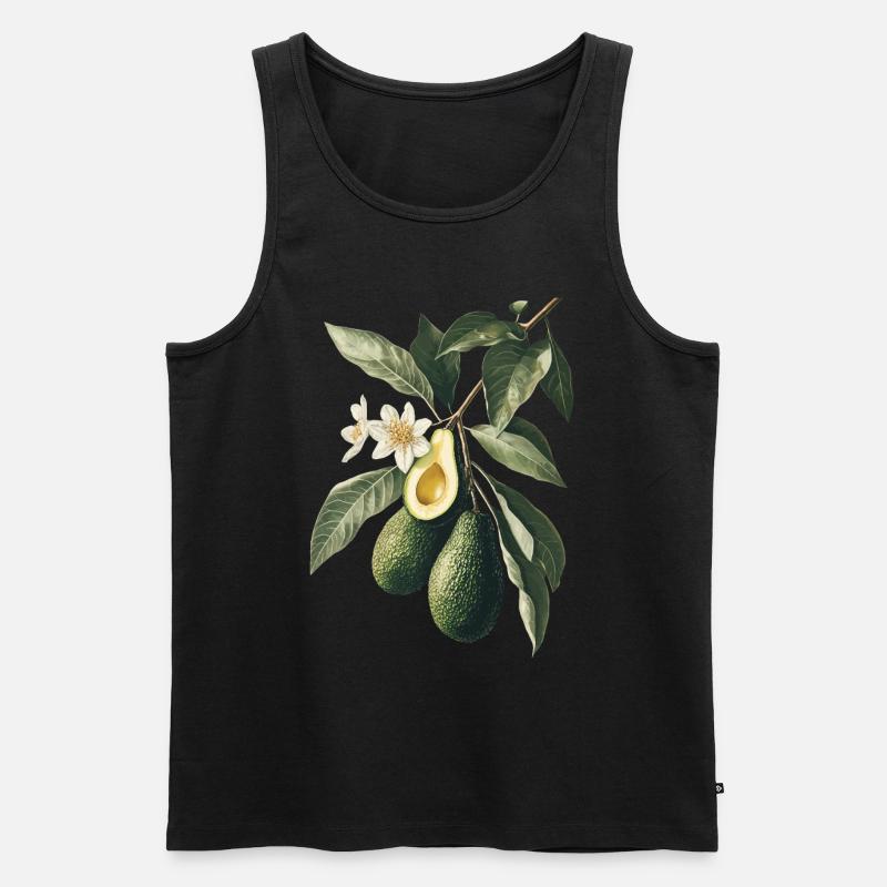 Avocado - Männer Premium Bio Tank Top - Schwarz