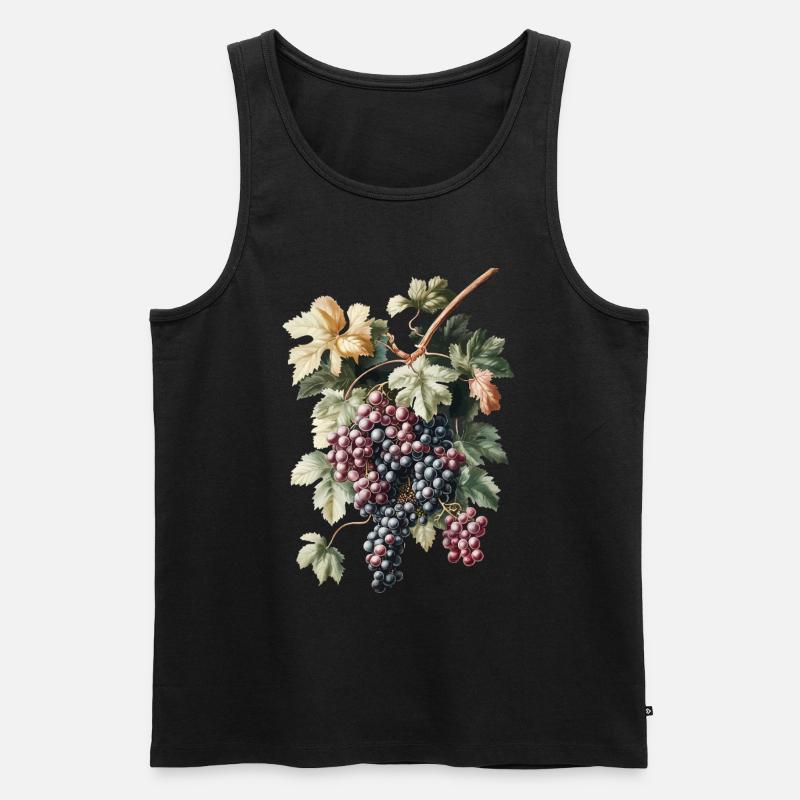 Trauben - Männer Premium Bio Tank Top - Schwarz
