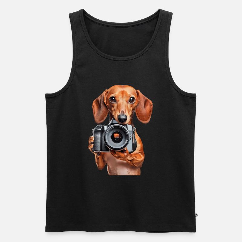 Dackel - Männer Premium Bio Tank Top - Schwarz
