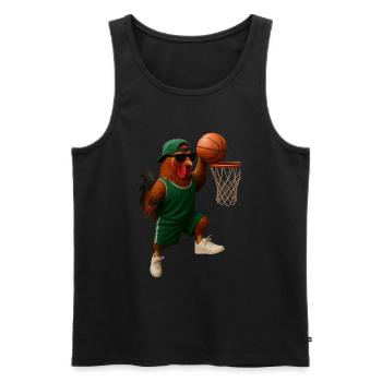 Huhn Hahn - Männer Premium Bio Tank Top - Schwarz - Vorne - AI Model Male 178 light (178cm)