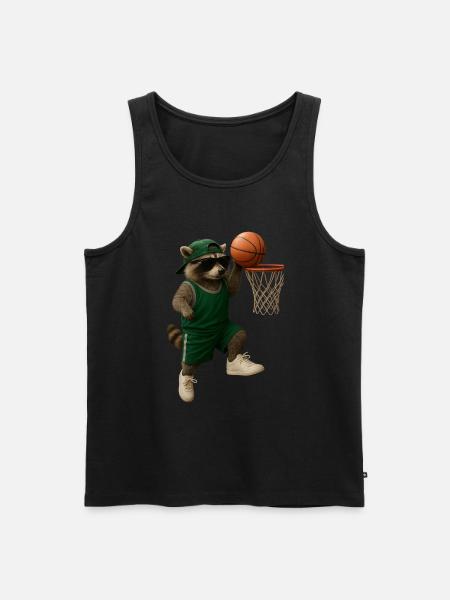 Waschbär - Männer Premium Bio Tank Top - Schwarz
