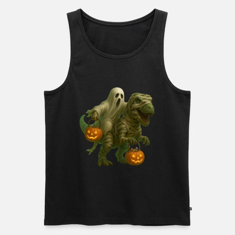 T-Rex - Männer Premium Bio Tank Top - Schwarz