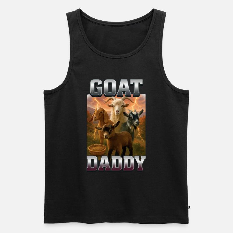 Ziege - Männer Premium Bio Tank Top - Schwarz