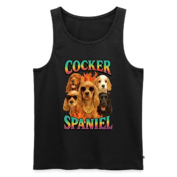 Cocker Spaniel - Männer Premium Bio Tank Top - Schwarz - Vorne - Michal (187cm)