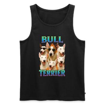 Bullterrier - Männer Premium Bio Tank Top - Schwarz - Vorne - Michal (187cm)