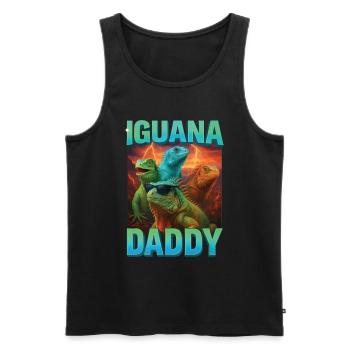 Leguan-Papa - Männer Premium Bio Tank Top - Schwarz - Vorne - Michal (187cm)