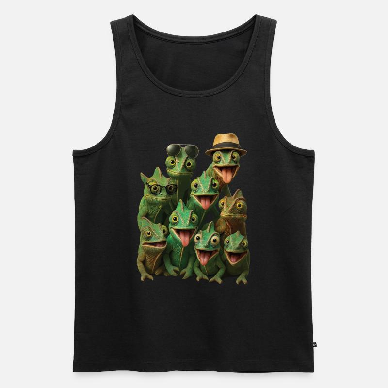 Chamäleon - Männer Premium Bio Tank Top - Schwarz