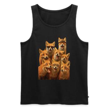 Fuchs - Männer Premium Bio Tank Top - Schwarz - Vorne - Michal (187cm)
