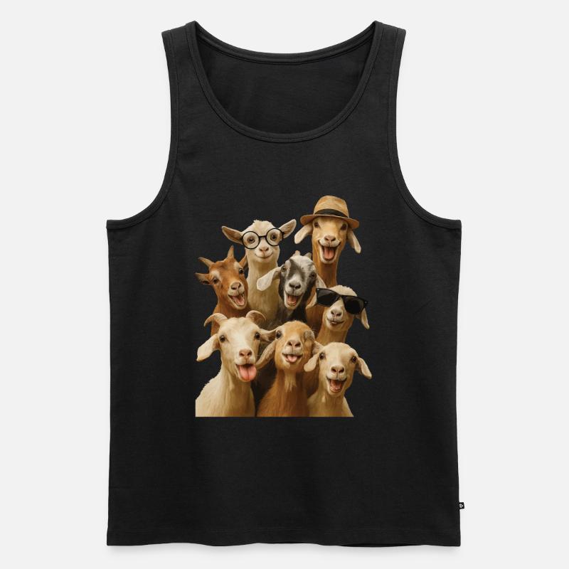 Ziege - Männer Premium Bio Tank Top - Schwarz