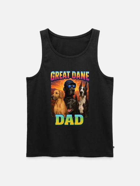 Deutsche Dogge - Männer Premium Bio Tank Top - Schwarz