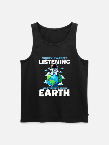 Erde Planet - Männer Premium Bio Tank Top - Schwarz