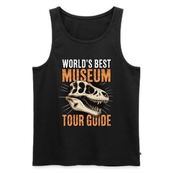 Museum - Men's Premium Organic Tank Top - black - Front - Michal (187cm)