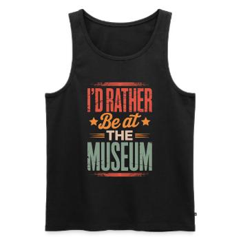 Museum - Men's Premium Organic Tank Top - black - Front - Michal (187cm)