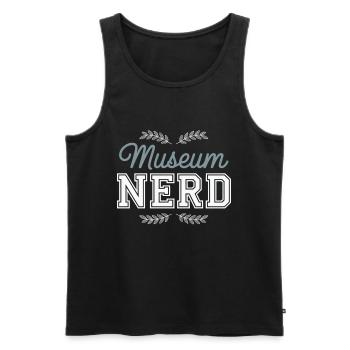 Museum - Men's Premium Organic Tank Top - black - Front - Michal (187cm)