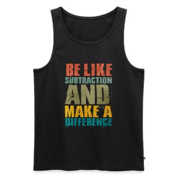 Mathe - Männer Premium Bio Tank Top - Schwarz - Vorne - Michal (187cm)